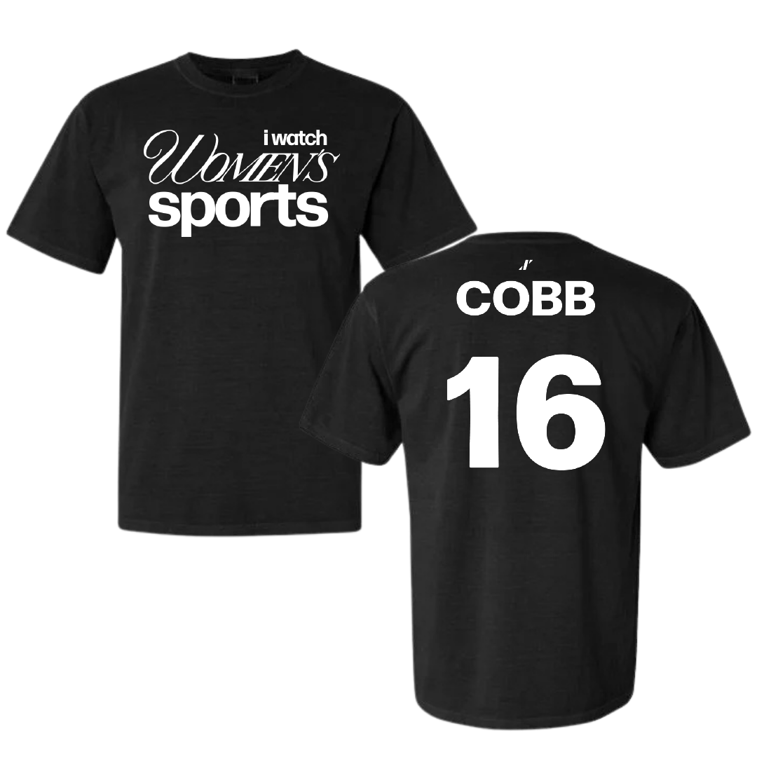 Jackson State University Soccer Black WHM Comfort Colors Tee - #16 Olivia Cobb