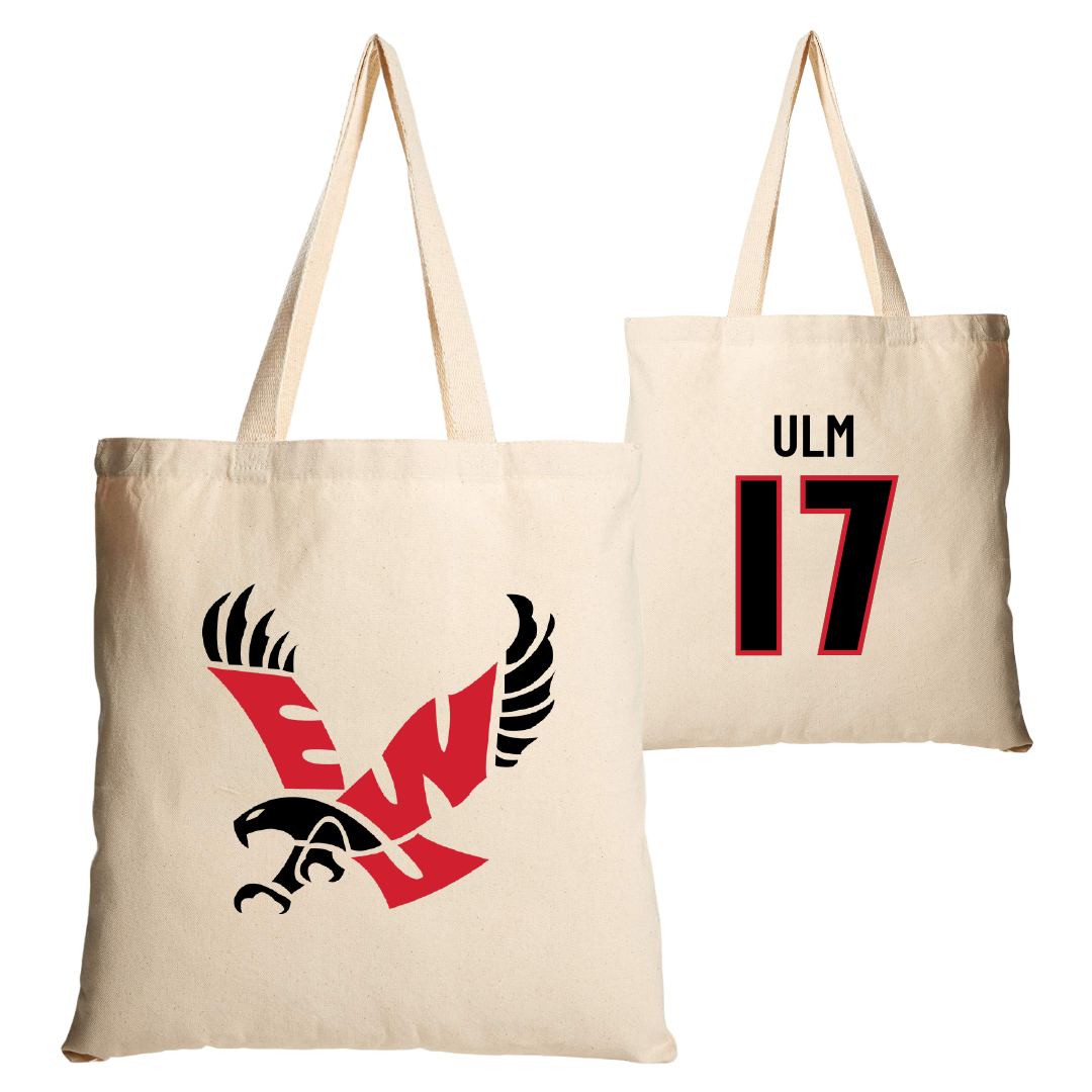 Eastern Washington University Football Tan Canvas Tote Bag - #17 Nolan Ulm