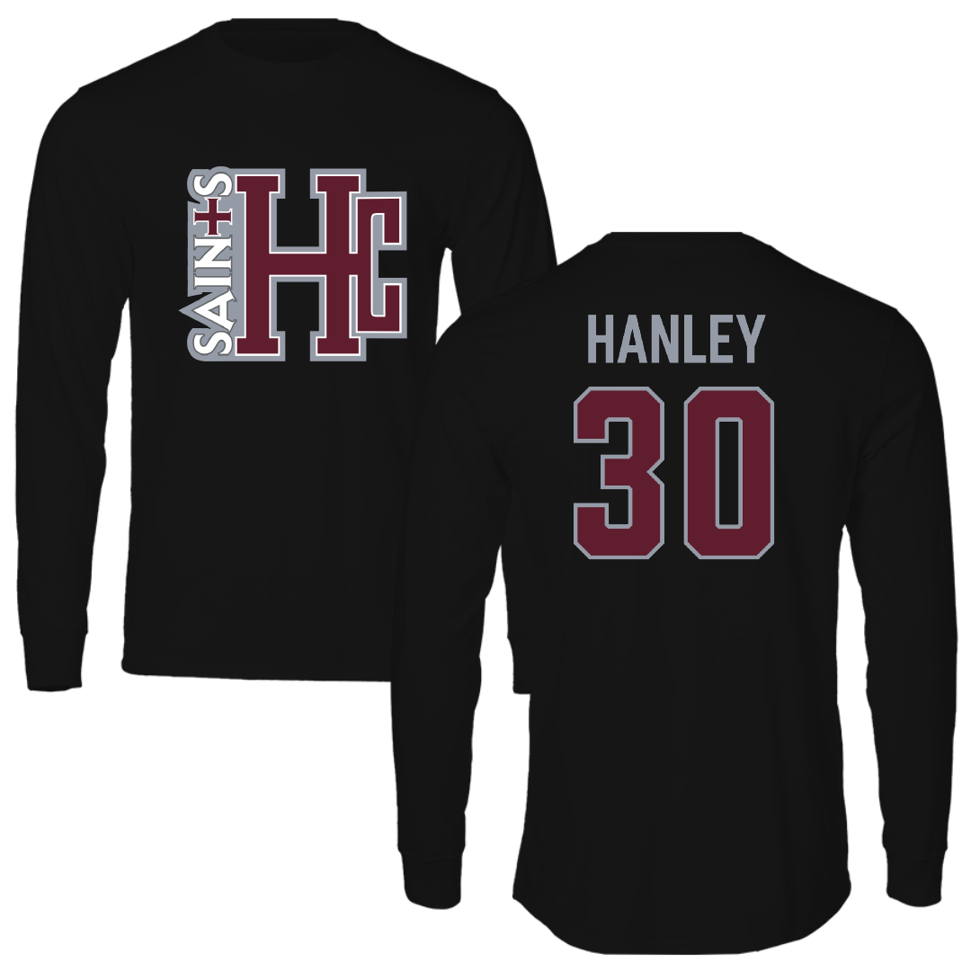 Holy Cross College Basketball (W) Black Performance Long Sleeve - #30 Kaiden Hanley