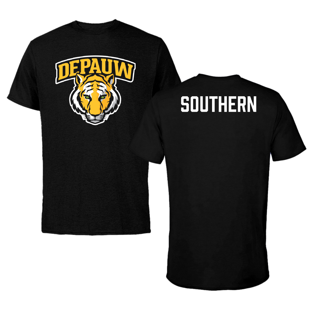 DePauw University Golf (W) Black Tee - Melanie Southern