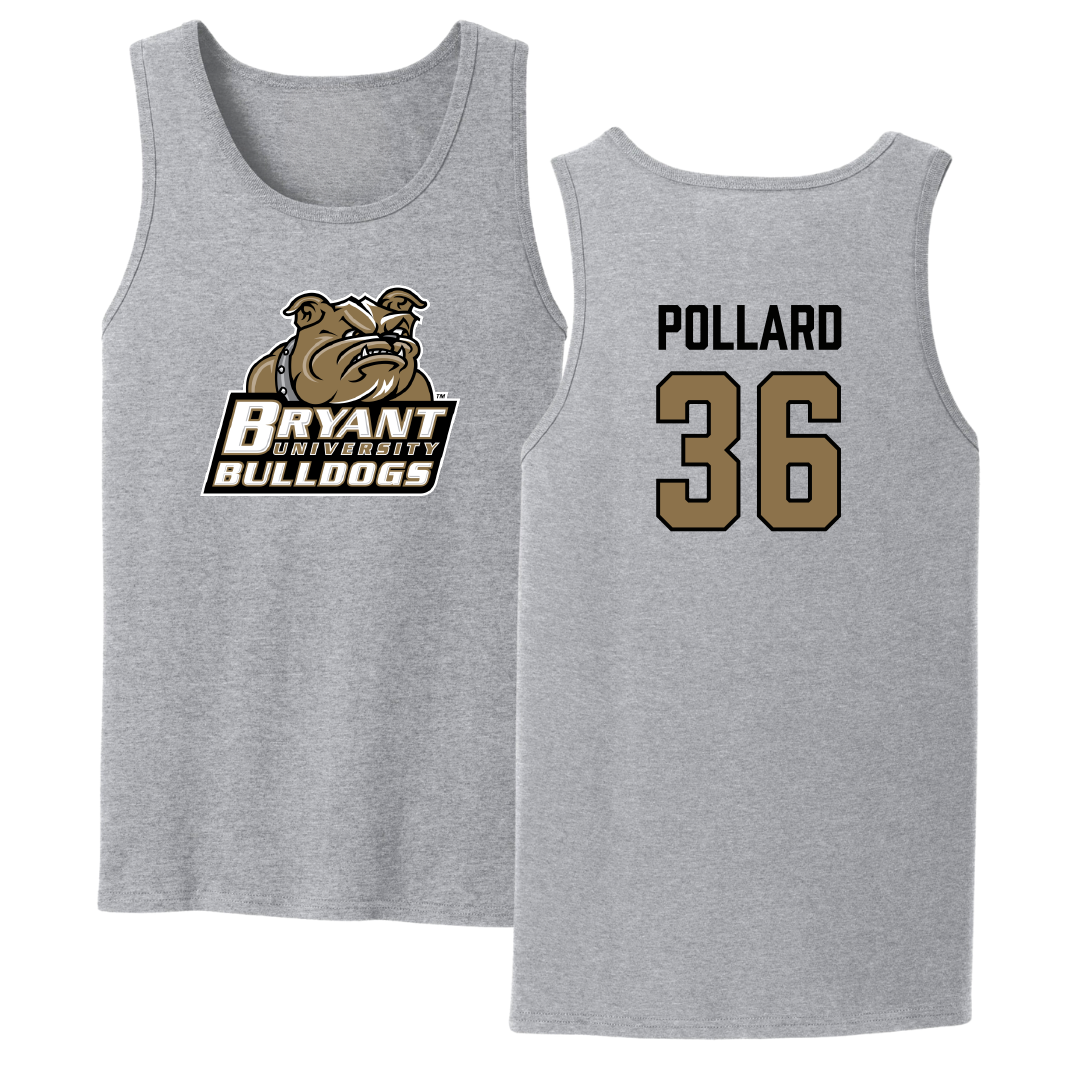 Bryant University Soccer Sport Gray Tank Top - #36 Daimon Pollard