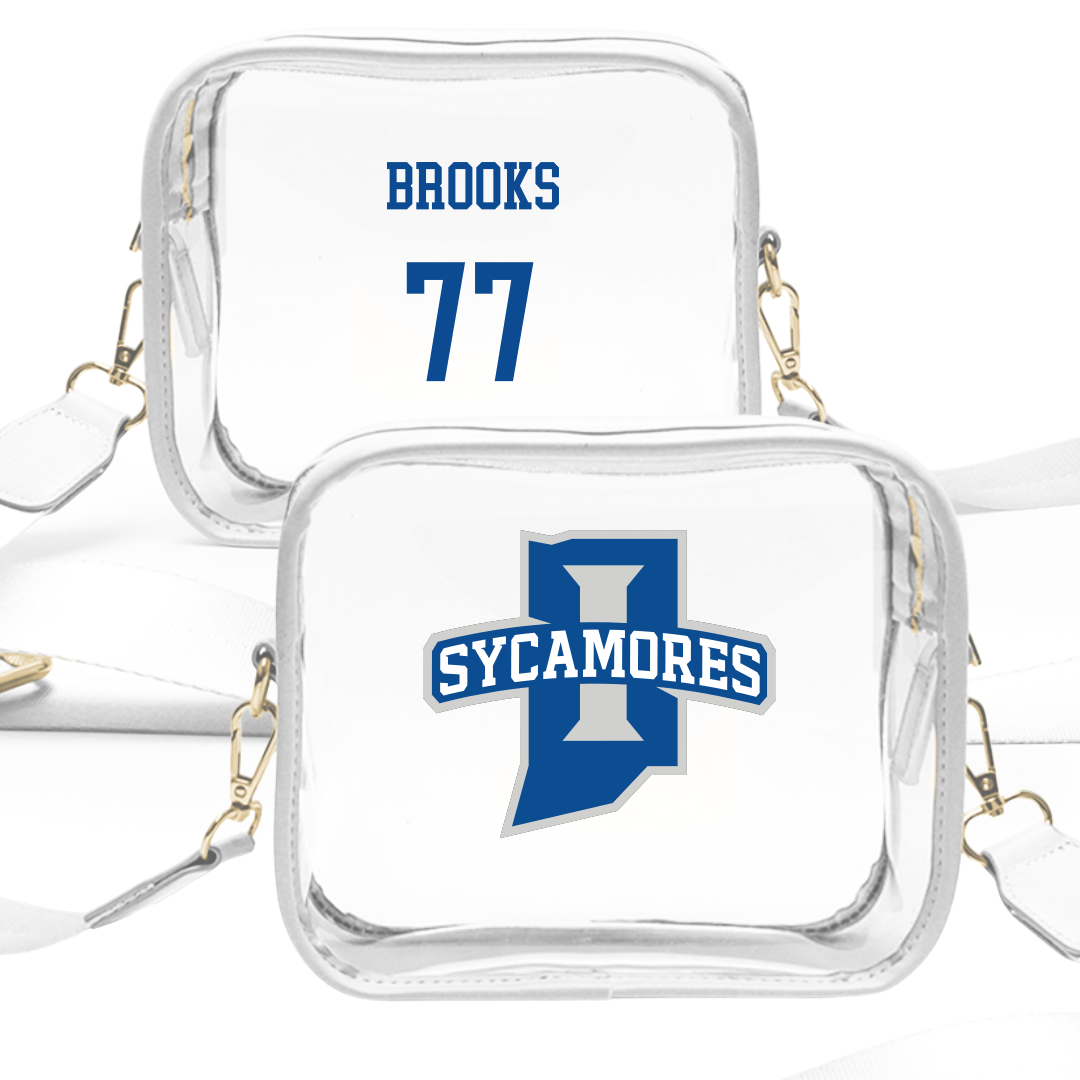 Indiana State University Football White Clear Stadium Bag - #77 RJ Brooks