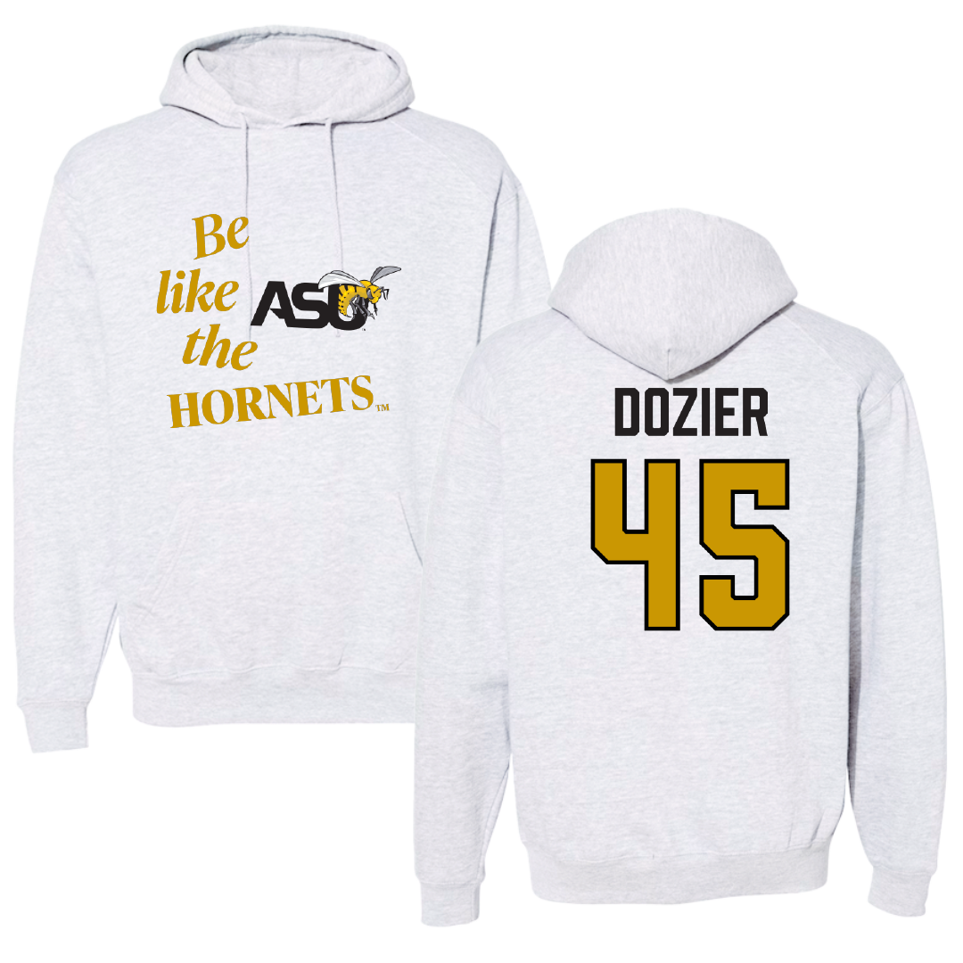 Alabama State University Football Light Gray Be Like Us Hoodie - #45 Rico Dozier