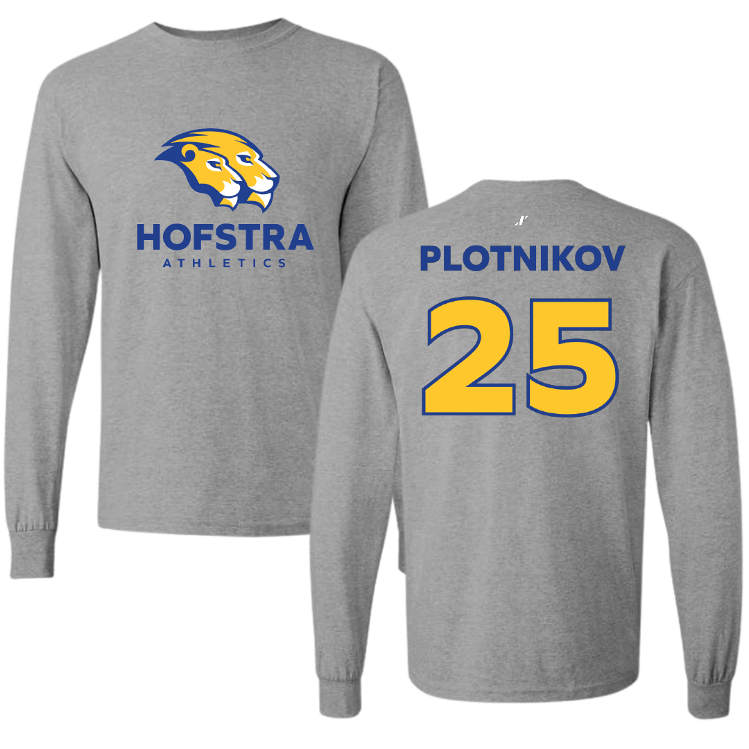 Hofstra University Basketball (M) Sport Gray Long Sleeve - #25 German Plotnikov