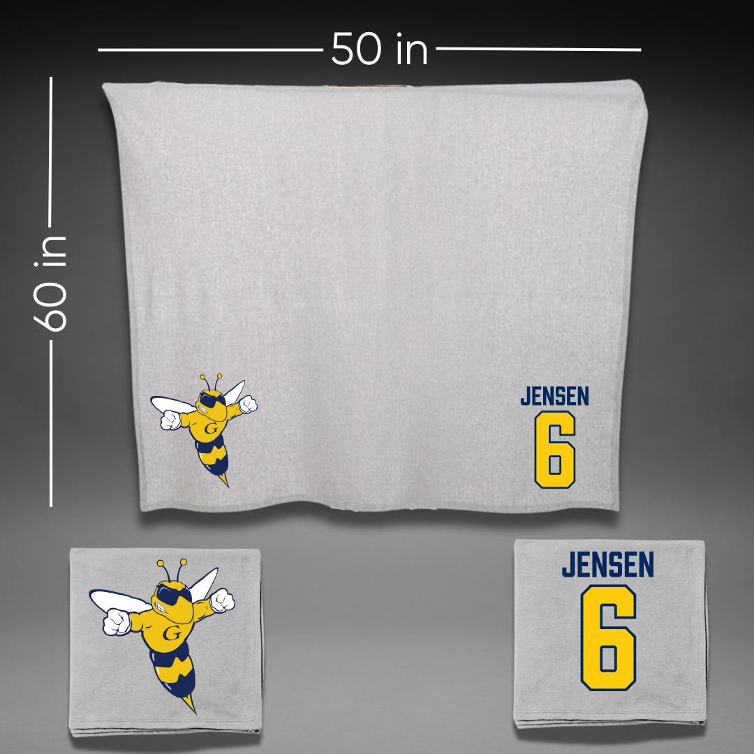 Graceland University Flag Football Gray Blanket - #6 Grace Jensen