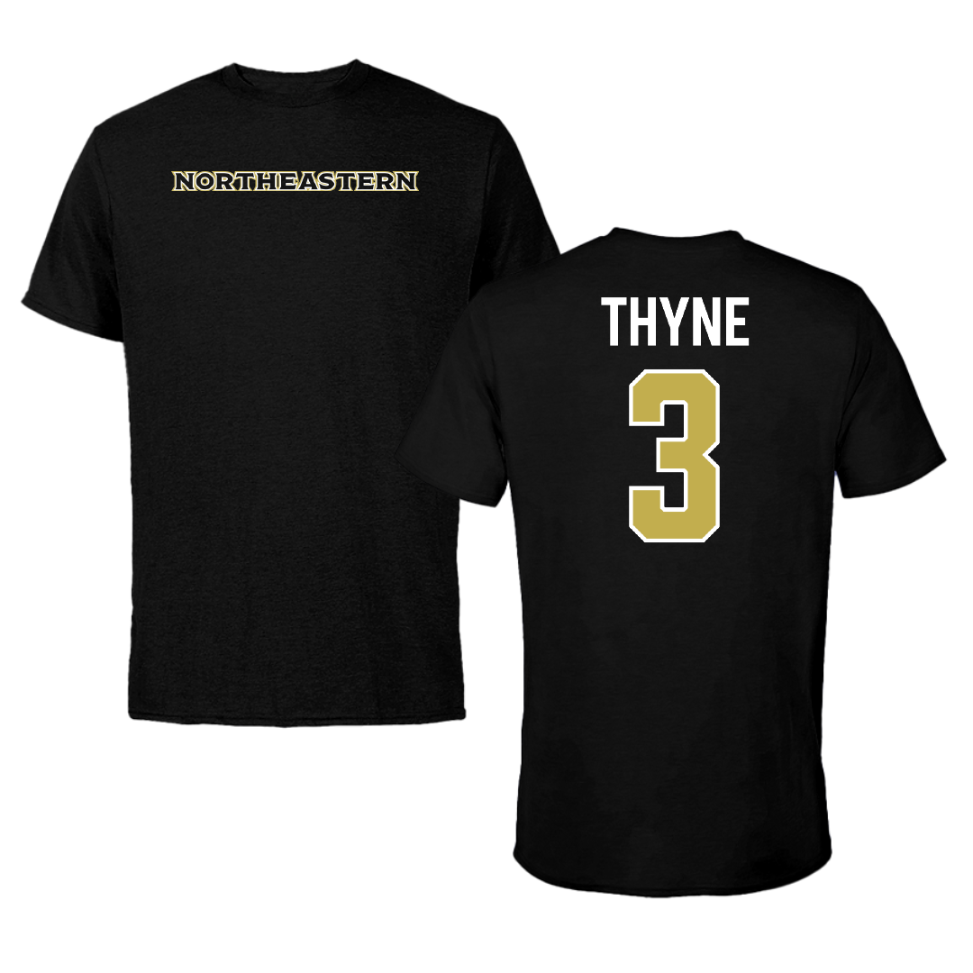 Northeastern Junior College Basketball (M) Black Performance Tee - #3 Ethan Thyne