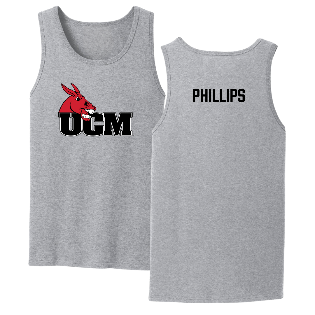 University of Central Missouri Football Sport Gray Tank Top - Brandon Phillips