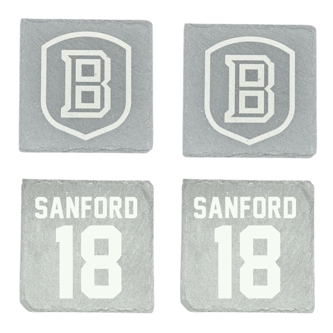 Bradley University Baseball Stone Coaster (4 Pack)  - #18 Robert Sanford