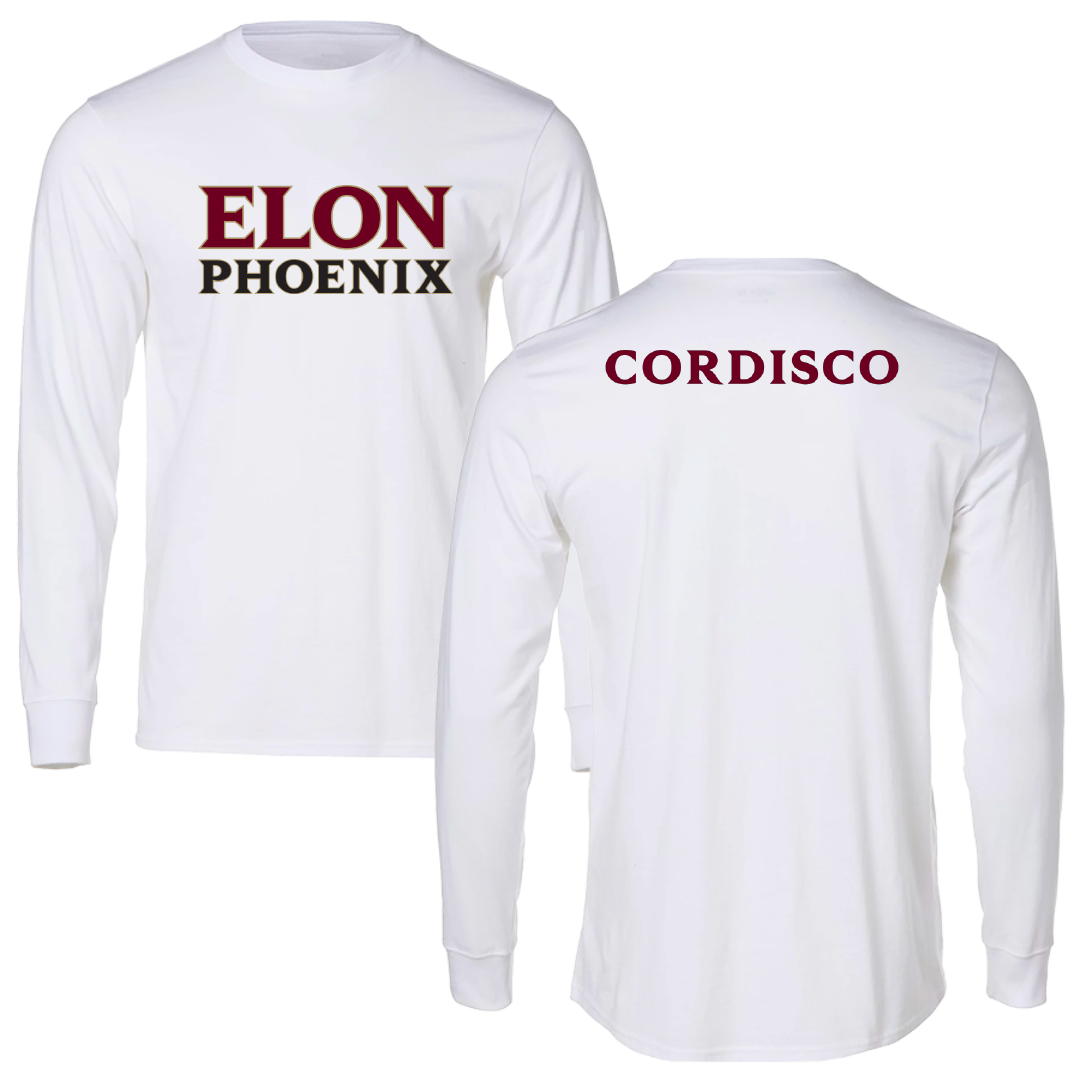 Elon University Tennis White Long Sleeve - Madison Cordisco
