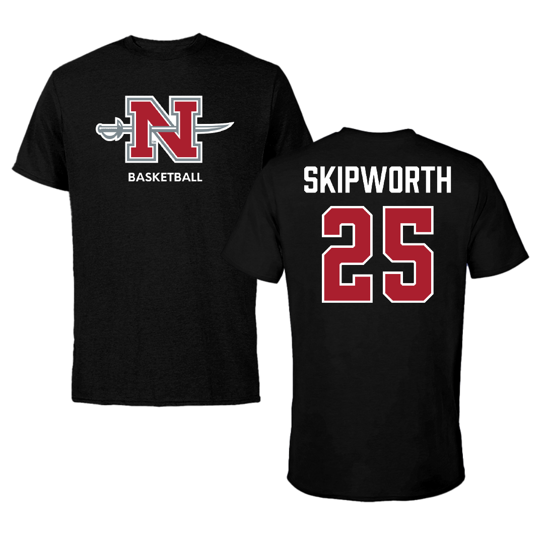 Nicholls State University Basketball (W) Black Mascot Performance Tee - #25 Violette Skipworth