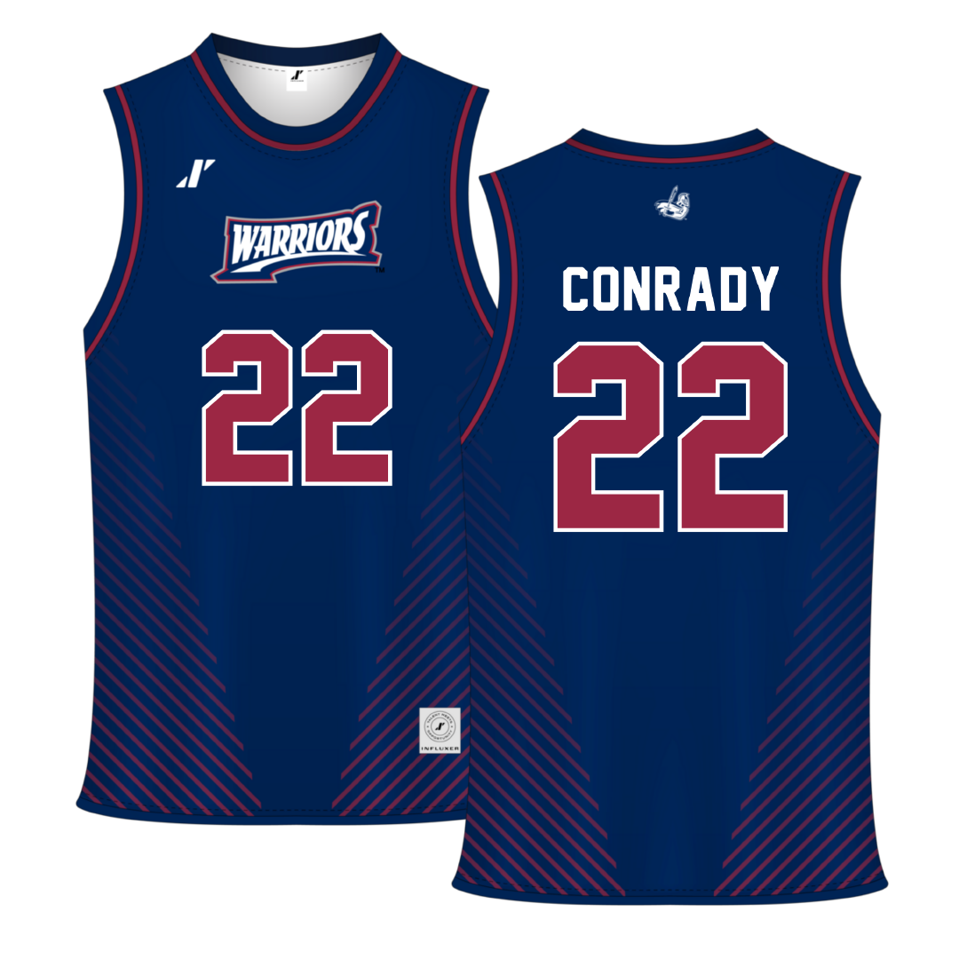 Sterling College Navy Basketball Jersey - #22 Lucas Conrady