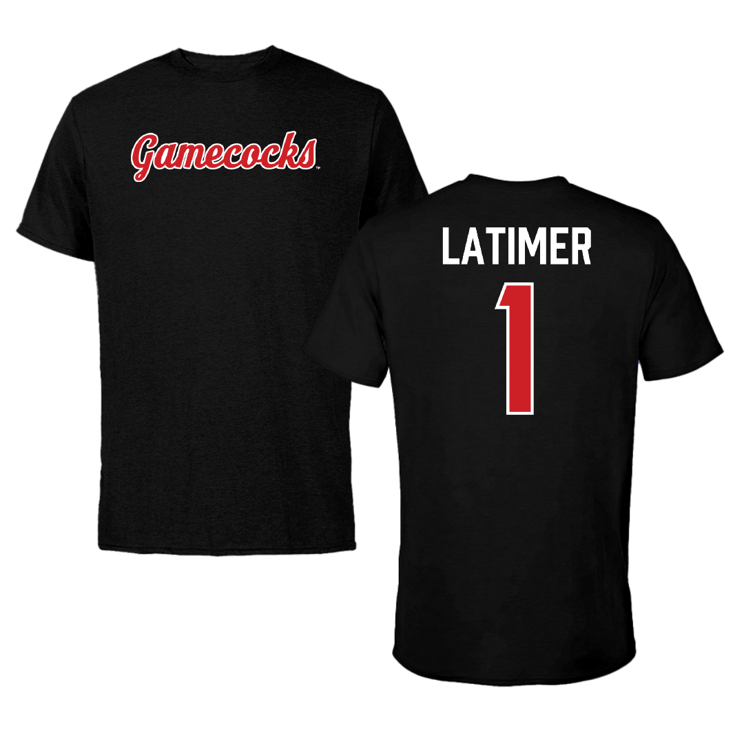 Jacksonville State University Football Black Performance Tee - #1 Geimere Latimer