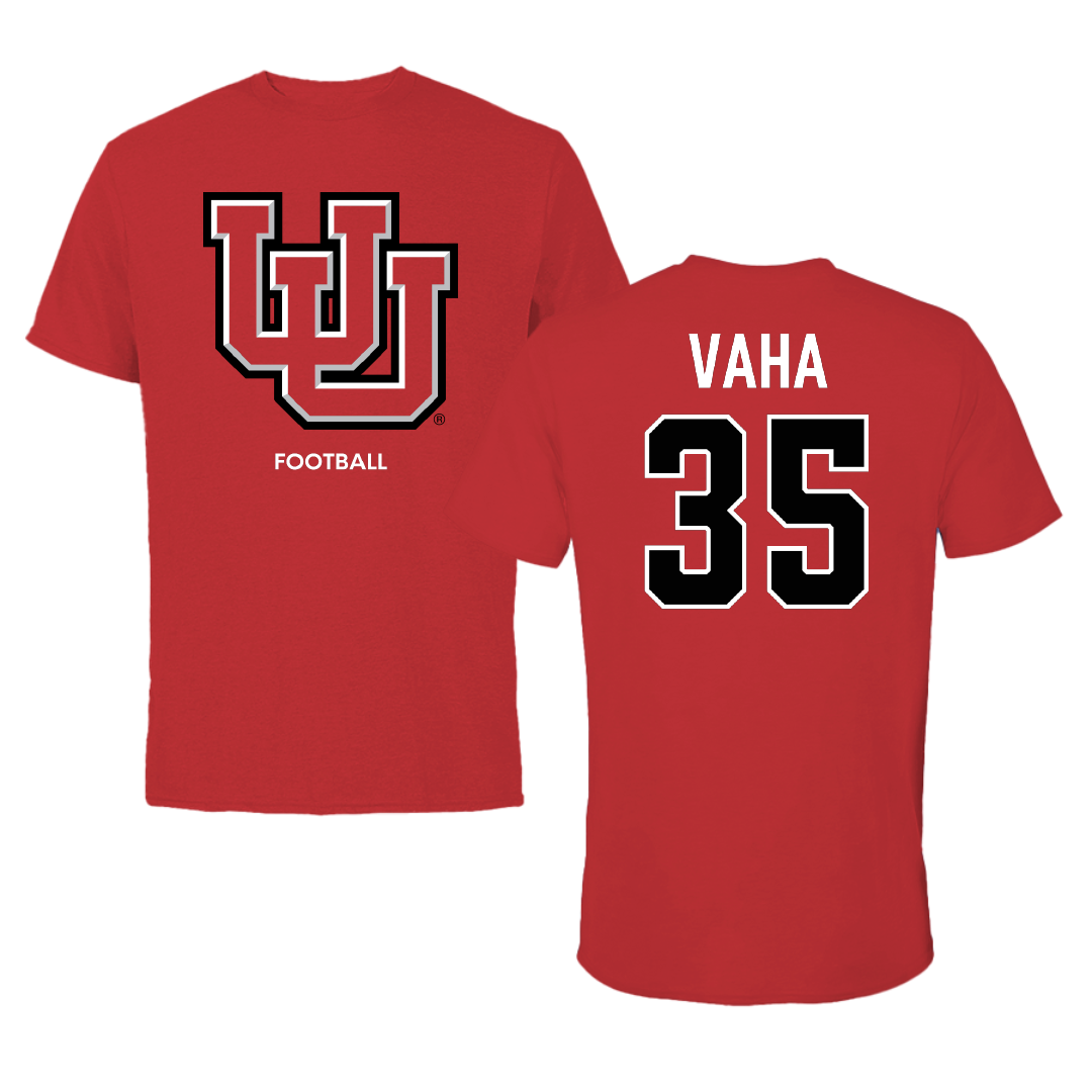 University of Utah Football Red Performance Tee - #35 Isaac Vaha