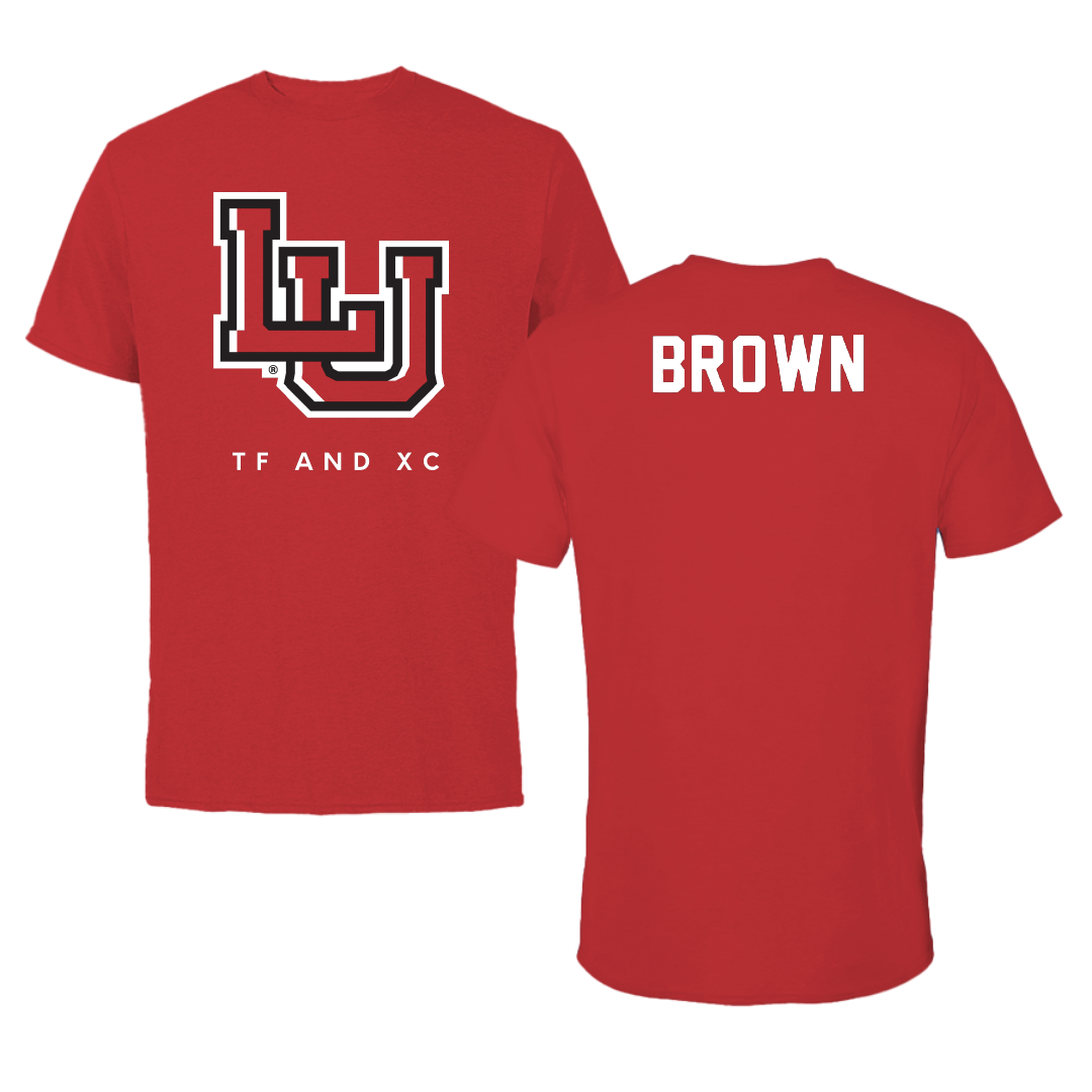 Lamar University TF and XC Red Performance Tee - Ahmasia Brown