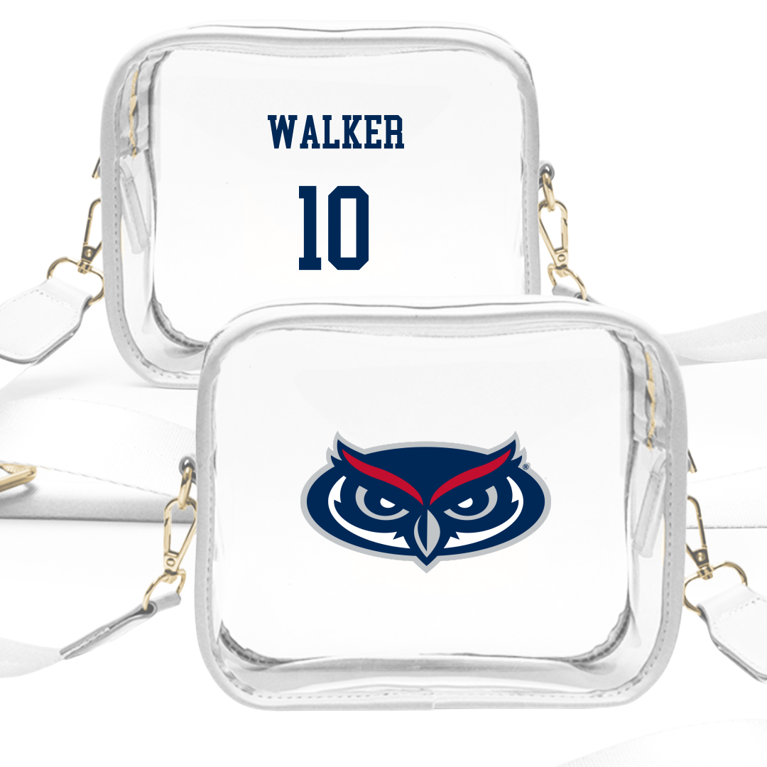 Florida Atlantic University Basketball (W) White Clear Stadium Bag - #10 Haley Walker