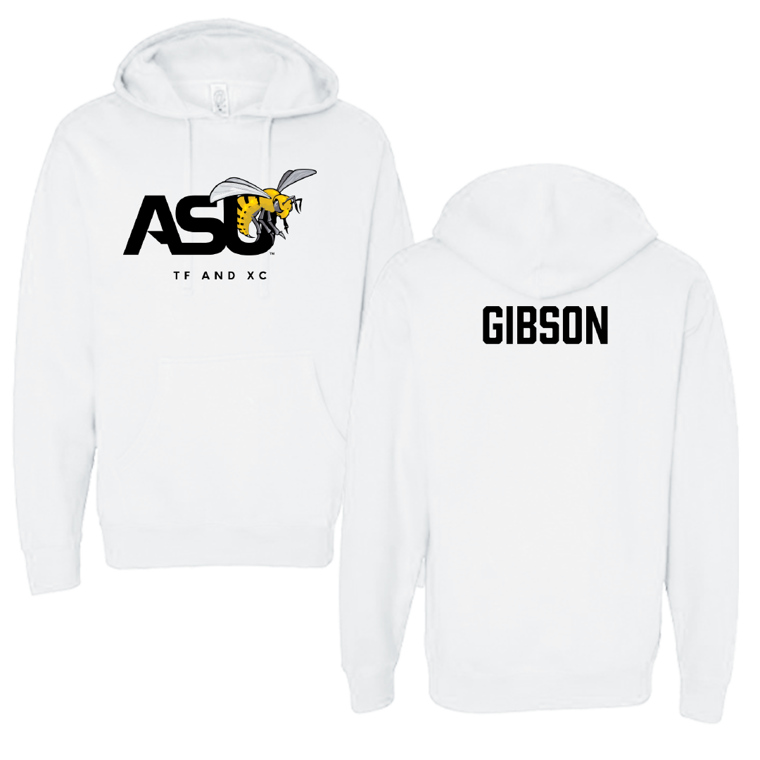 Alabama State University TF and XC White ASU Hoodie - Daylin Gibson
