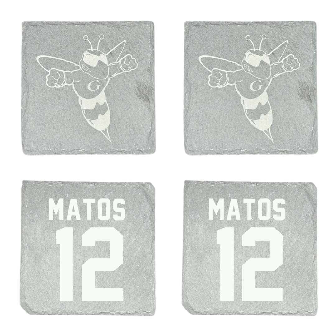 Graceland University Flag Football (W) Stone Coaster (4 Pack)  - #12 Yeniah Matos