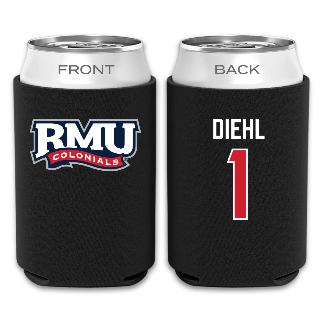 Robert Morris University Ice Hockey (W) Black Can Cooler - #1 Alyssa Diehl