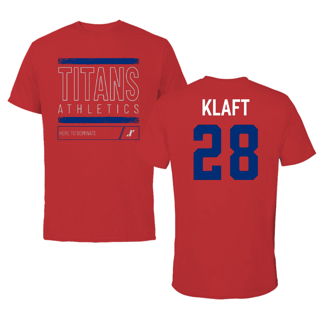 University of Detroit Mercy Softball Red Dominate Performance Tee - #28 Abby Klaft