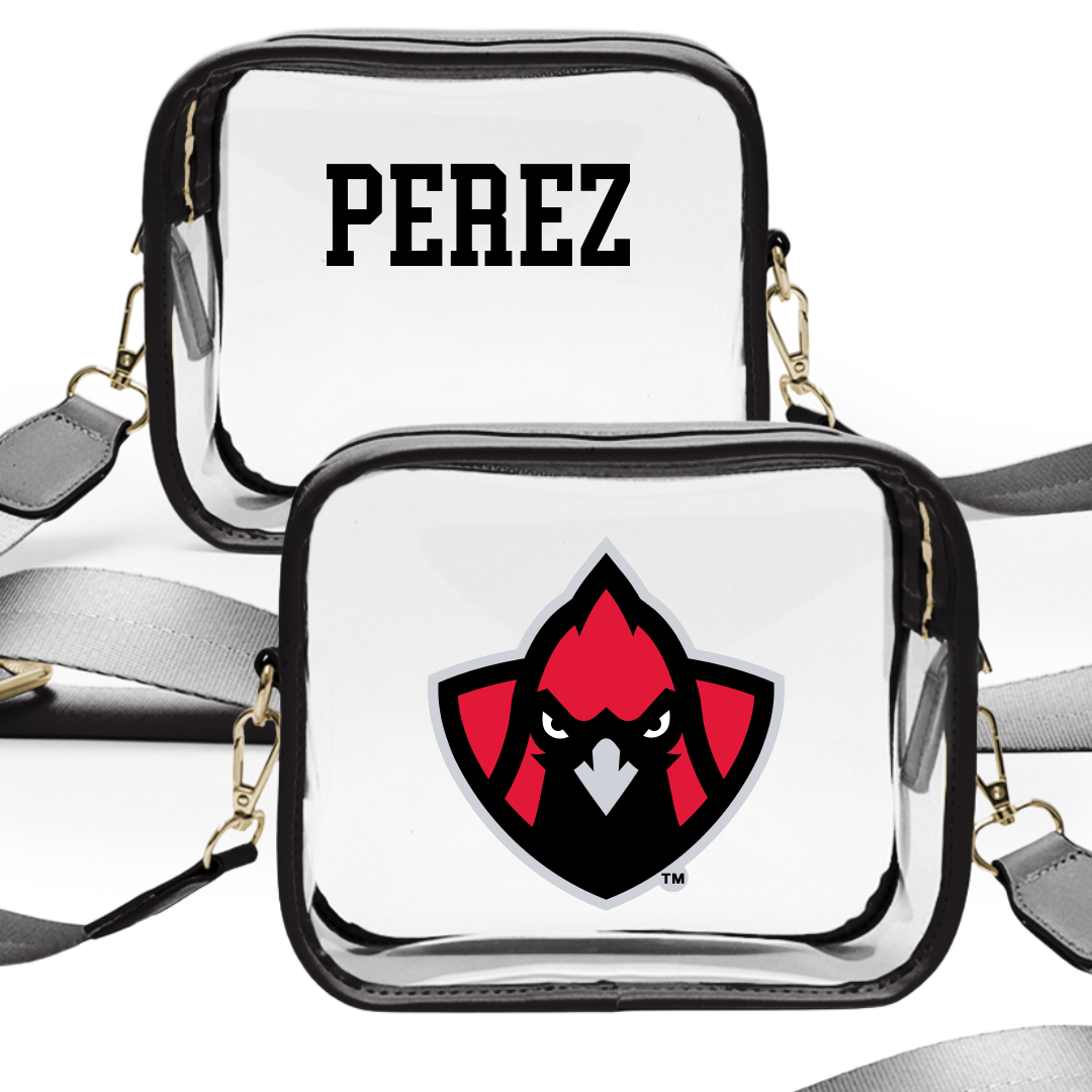 Trinity Valley Community College Cheer Black Clear Stadium Bag - Jesus Perez