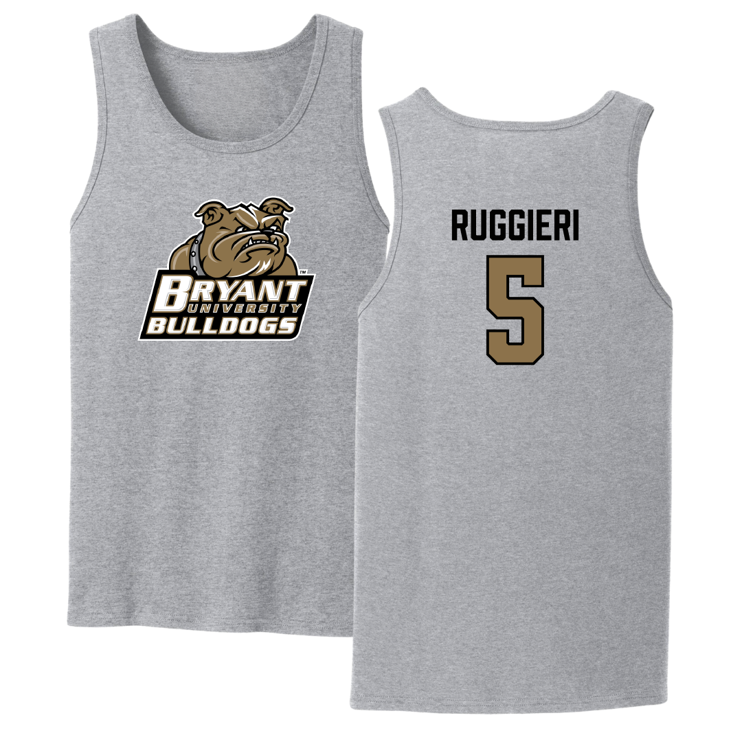 Bryant University Football Sport Gray Tank Top - #5 Landon Ruggieri