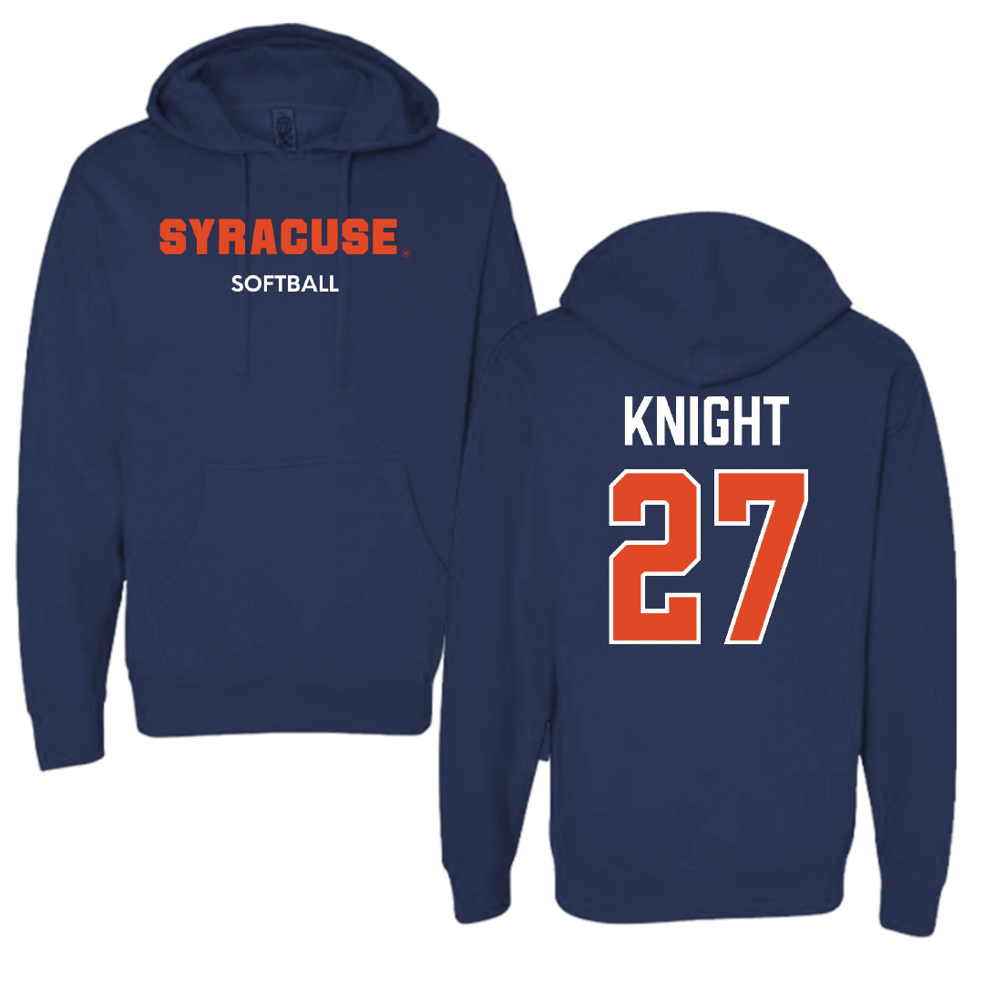 Syracuse University Softball Navy Hoodie - #27 Madison Knight