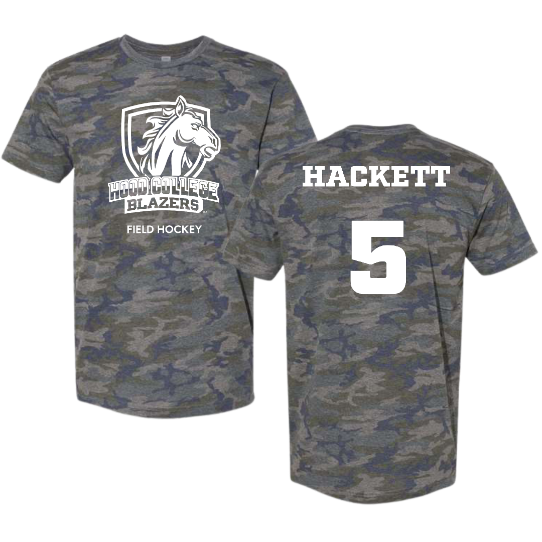 Hood College Field Hockey (W) Vintage Camo Tee - #5 Morgan Hackett