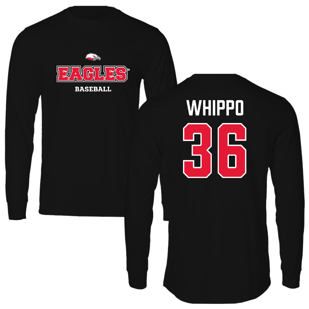Biola University Baseball Black Performance Long Sleeve - #36 Nicholas Whippo