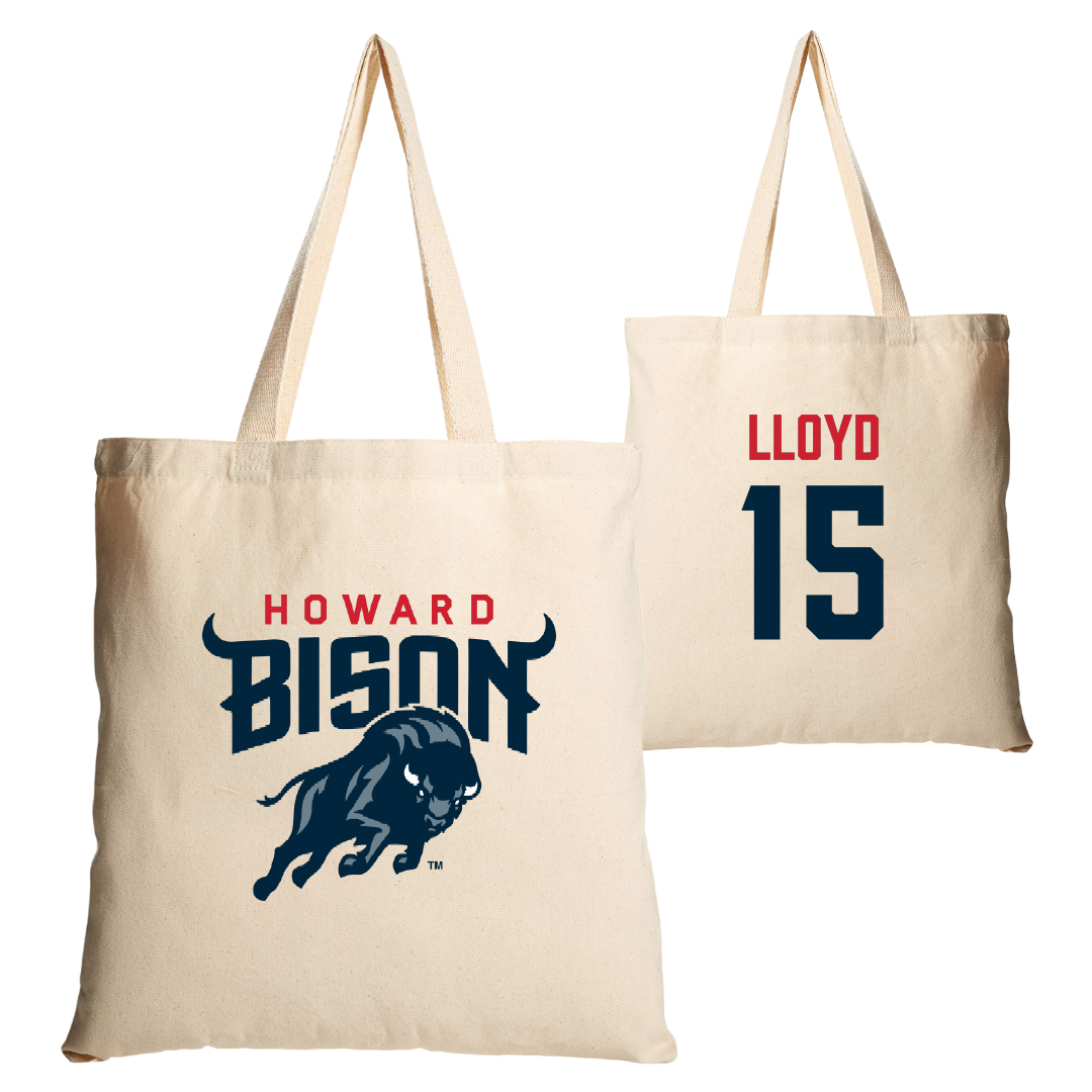 Howard University Soccer (M) Tan Canvas Tote Bag - #15 Marshall Lloyd