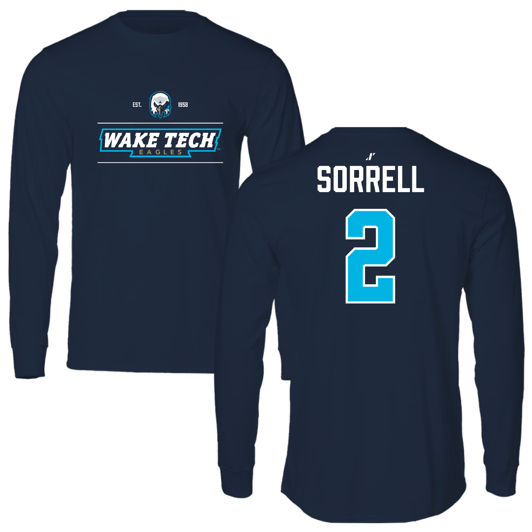 Wake Tech Community College Basketball (M) Navy General Performance Long Sleeve - #2 Sj Sorrell