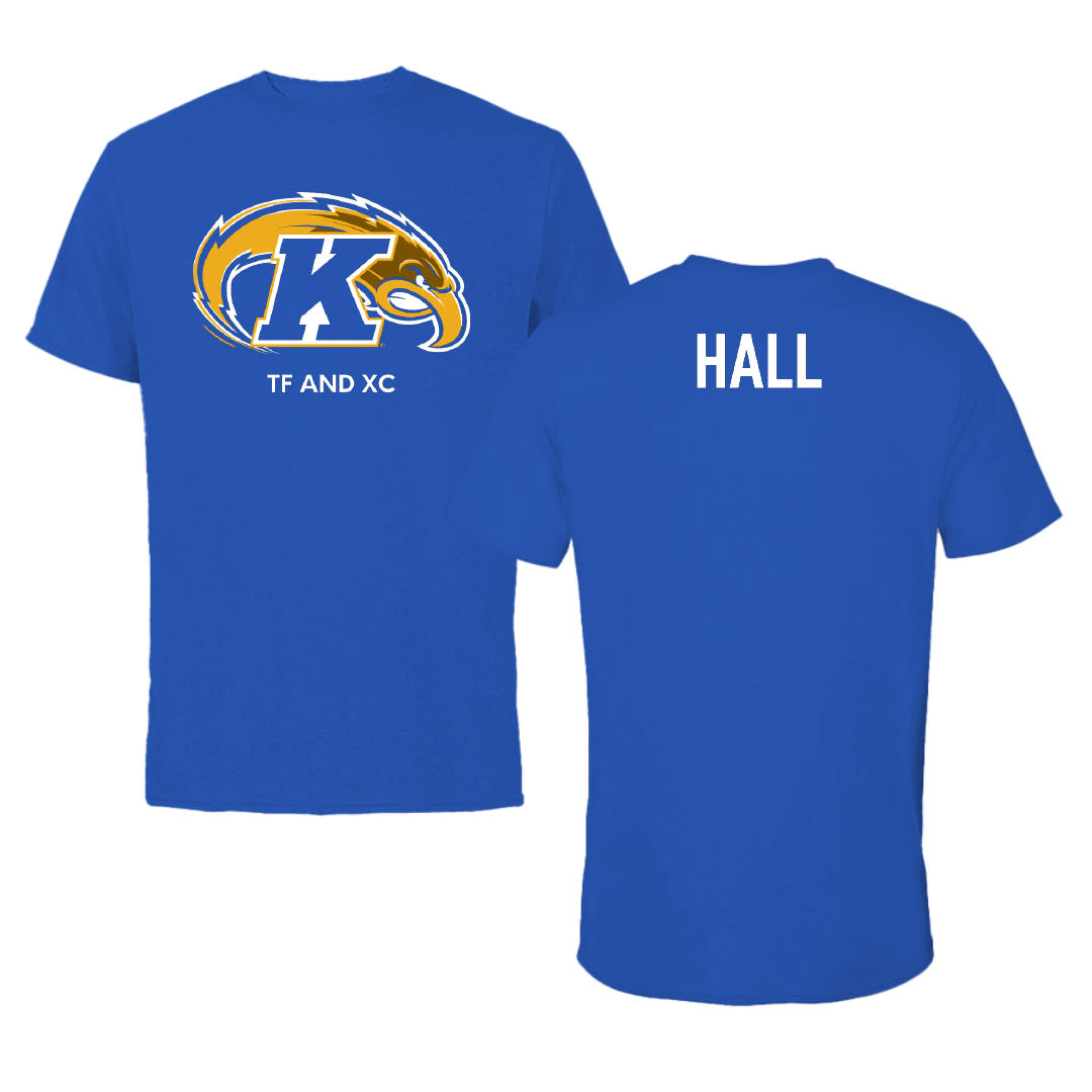 Kent State University TF and XC Blue Performance Tee - Lanee Hall