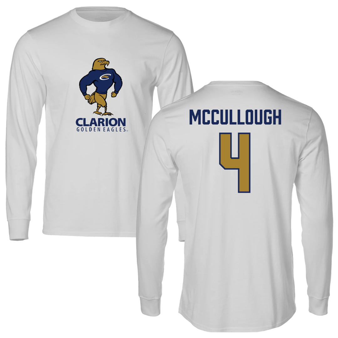PennWest Clarion Baseball Light Gray Long Sleeve - #4 Robert McCullough