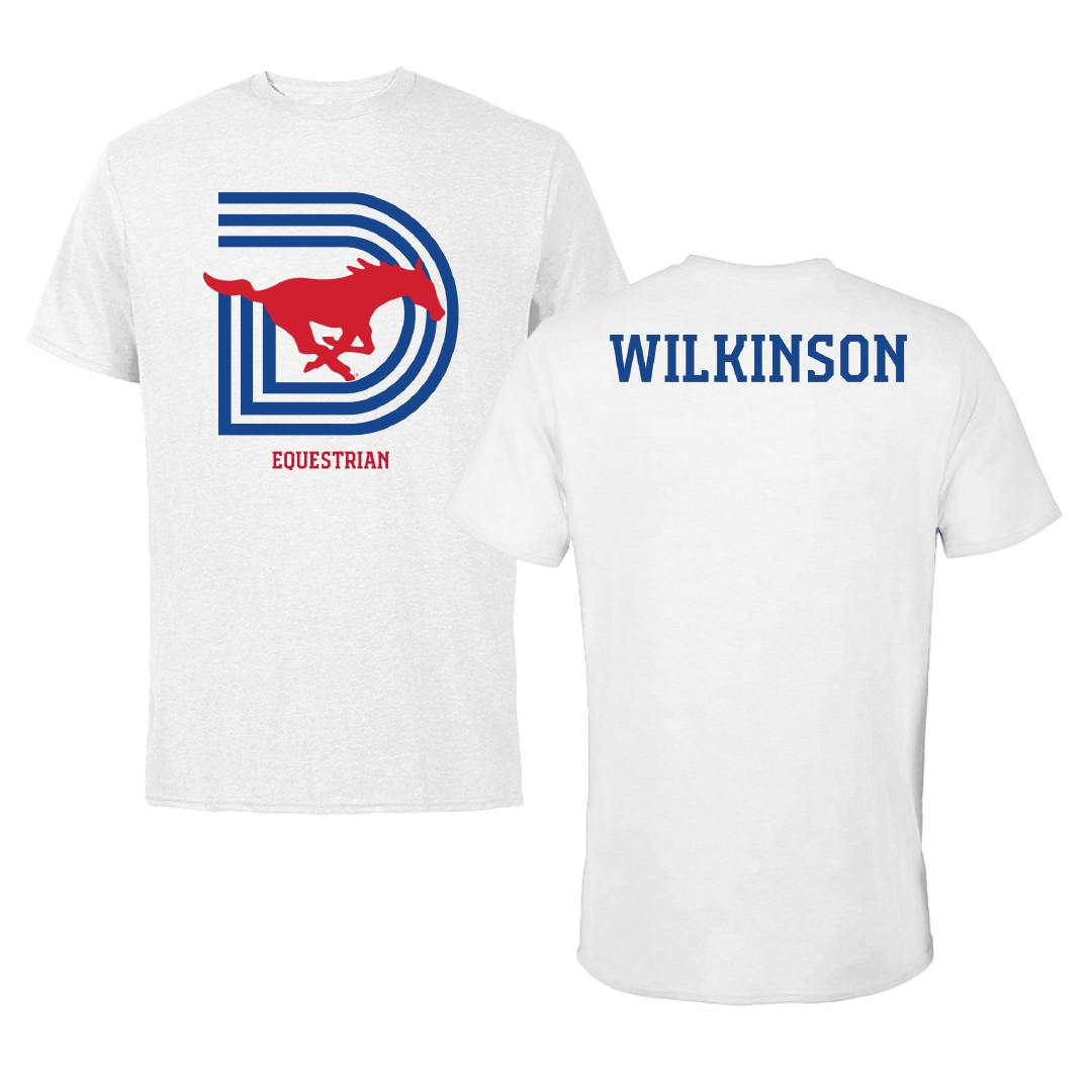 Southern Methodist University Equestrian White Tee - Sakari Wilkinson