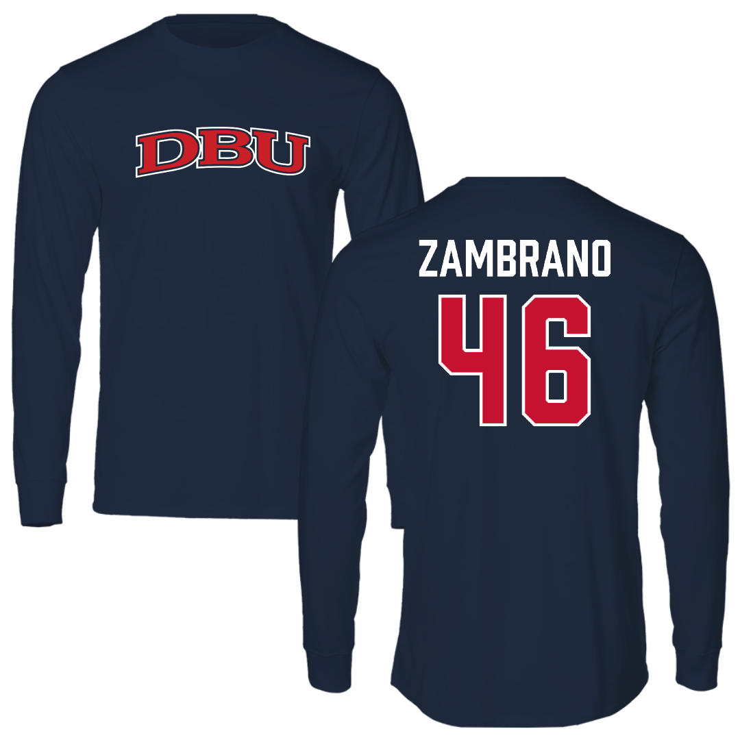 Dallas Baptist University Stunt Navy DBU Performance Long Sleeve - #46 Mackenzie Zambrano
