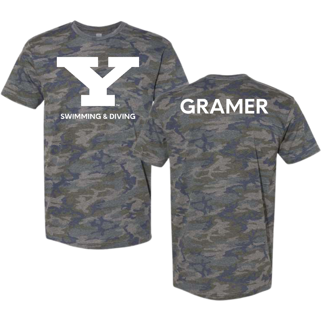 Youngstown State University Swimming & Diving Vintage Camo Tee - Jacob Gramer