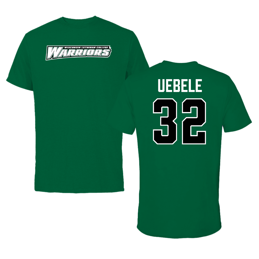 Wisconsin Lutheran College Soccer Green Performance Tee - #32 Hannah Uebele
