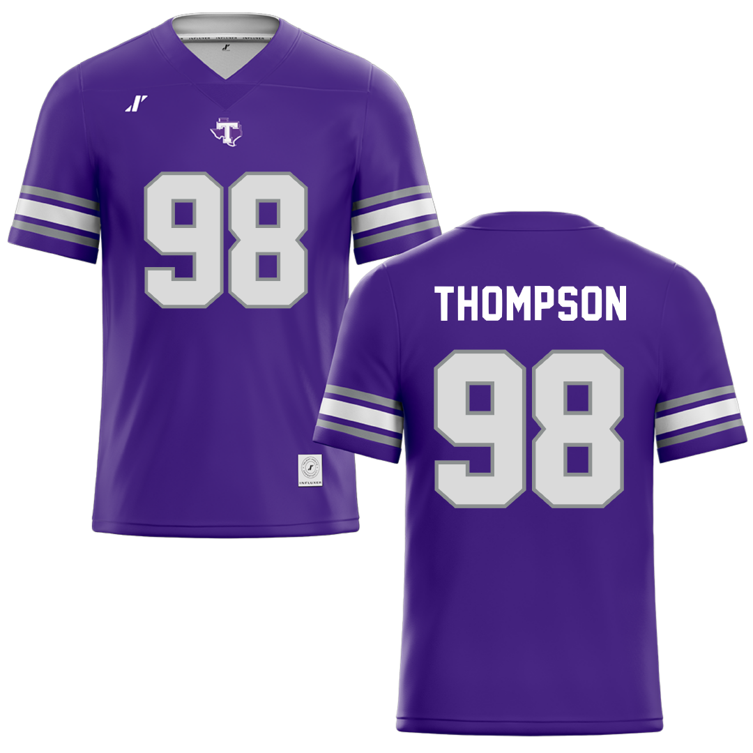 Tarleton State University Purple Football Jersey - #98 Tanner Thompson