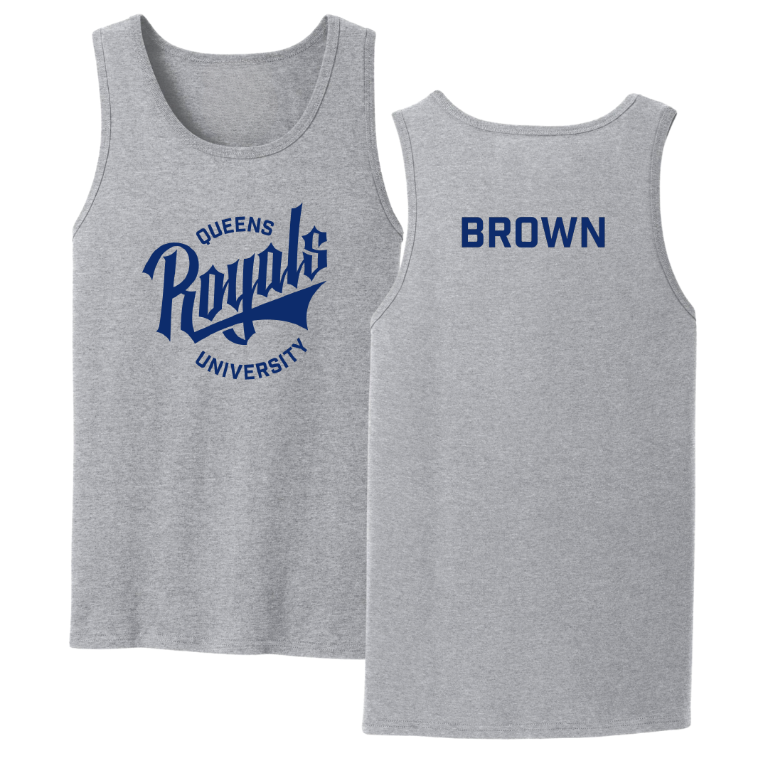 Queens University of Charlotte TF and XC Sport Gray Tank Top - Jada Brown