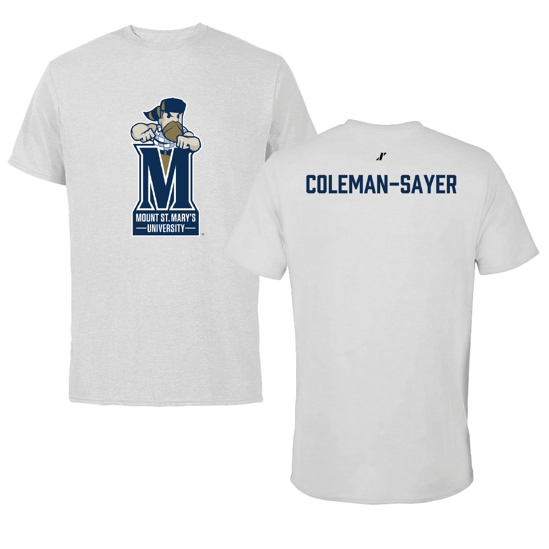 Mount St. Mary's University Golf (M) Light Gray Performance Tee - Fisher Coleman-Sayer