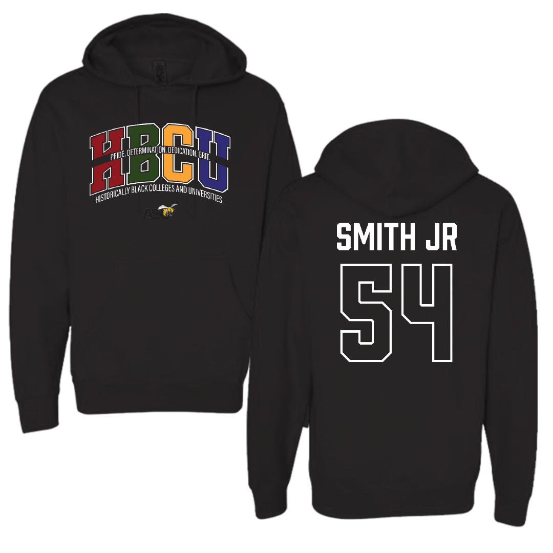 Alabama State University Football Black HBCU Hoodie - #54 Patrick Smith Jr