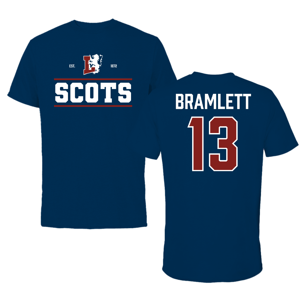 Lyon College Baseball Navy General Performance Tee - #13 Braden Bramlett