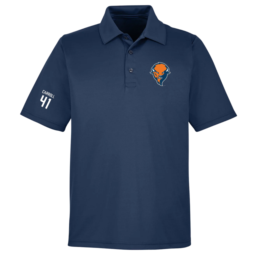 Bucknell University Baseball Navy Polo - #41 Graeme Carroll