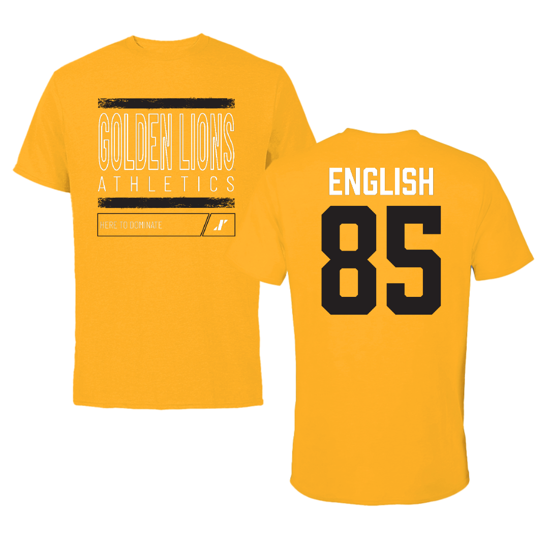 University of Arkansas-Pine Bluff Football Gold Dominate Tee - #85 Kevin English
