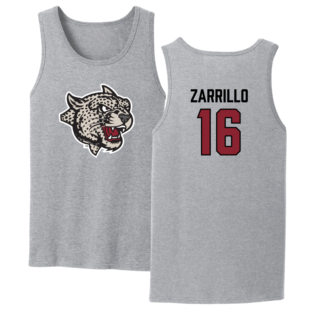 Lafayette College Baseball Sport Gray Tank Top - #16 Michael Zarrillo