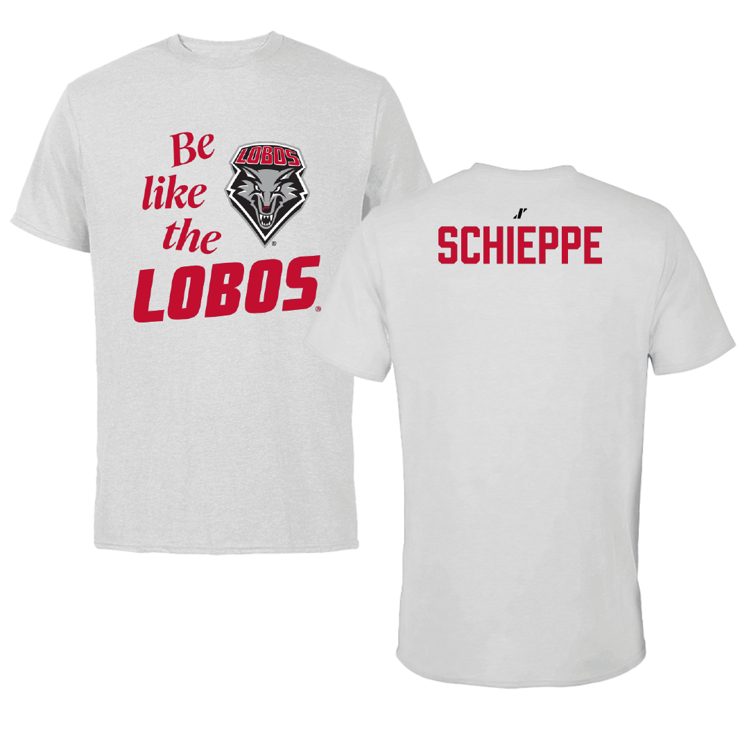 University of New Mexico TF and XC Light Gray Be Like Us Tee - Peyton Schieppe