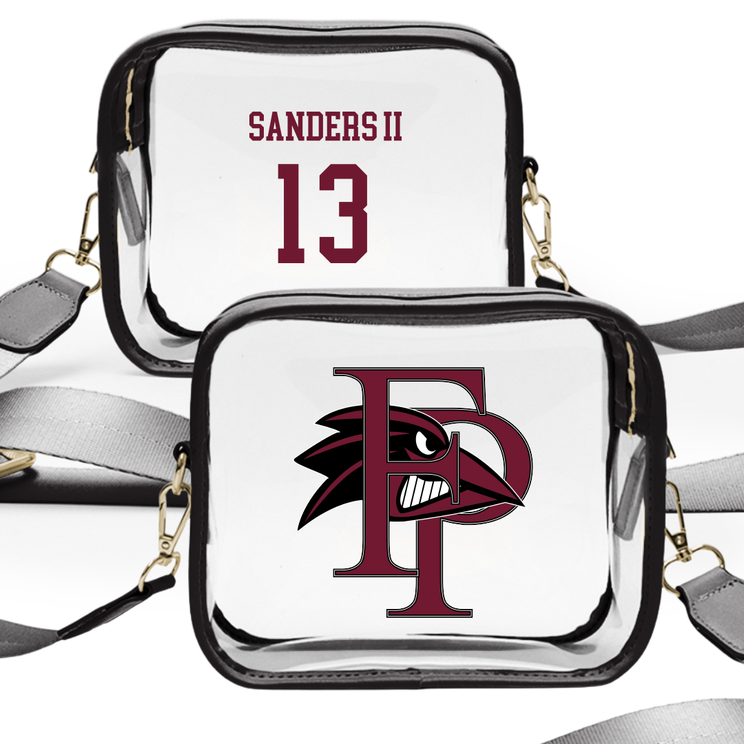Franklin Pierce University Baseball Black Clear Stadium Bag - #13 Bryan Sanders II