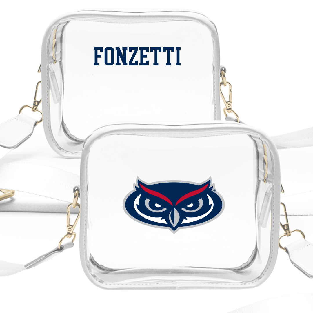 Florida Atlantic University Cheer White Clear Stadium Bag - Natalia Fonzetti