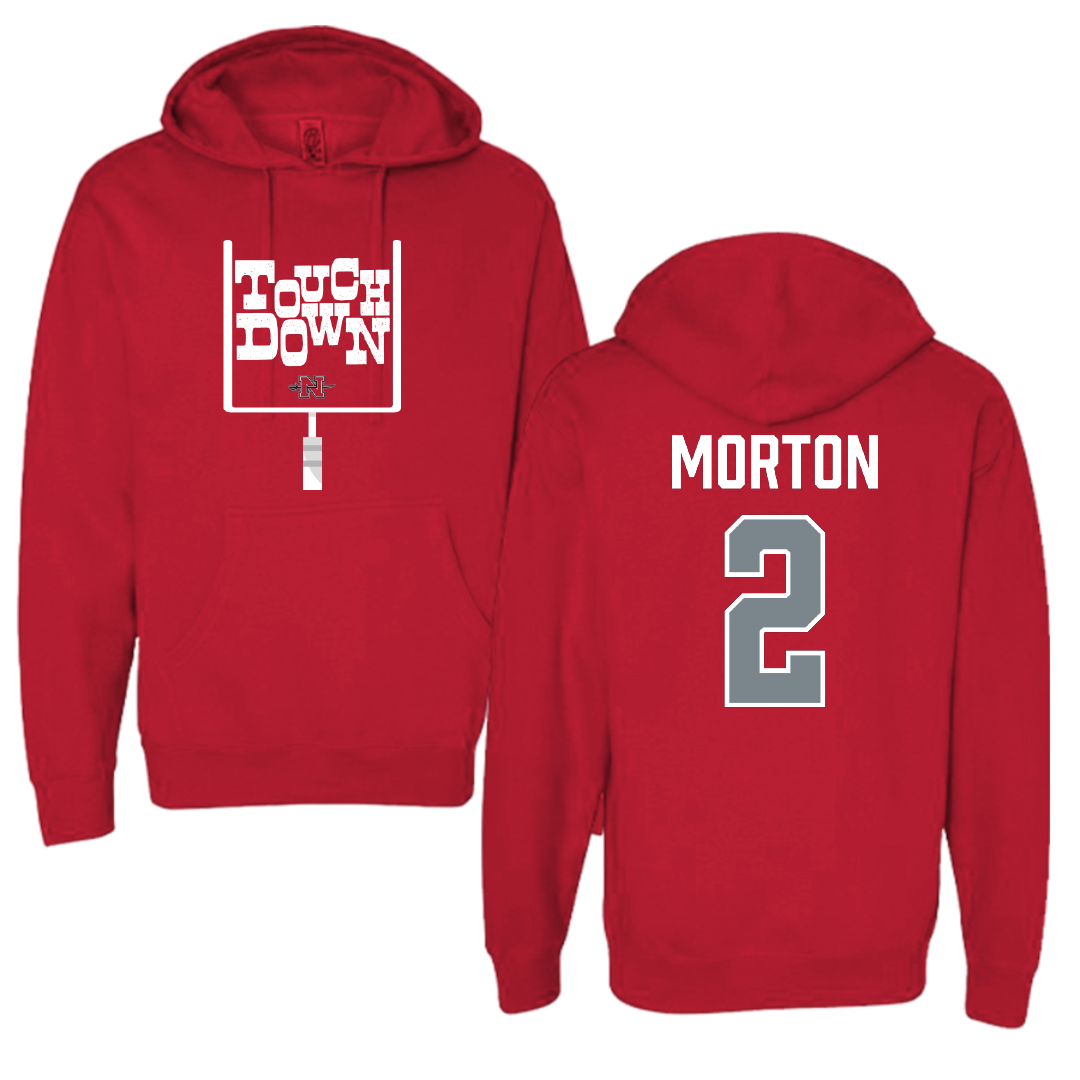 Nicholls State University Football Red Touchdown Hoodie - #2 Tyler Morton