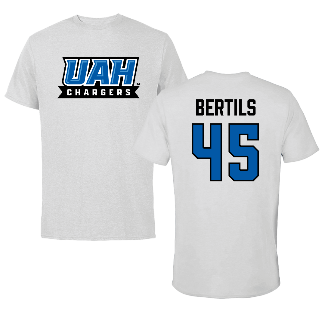 Huntsville Lacrosse (M) Light Gray Tee - #45 Jake Bertils