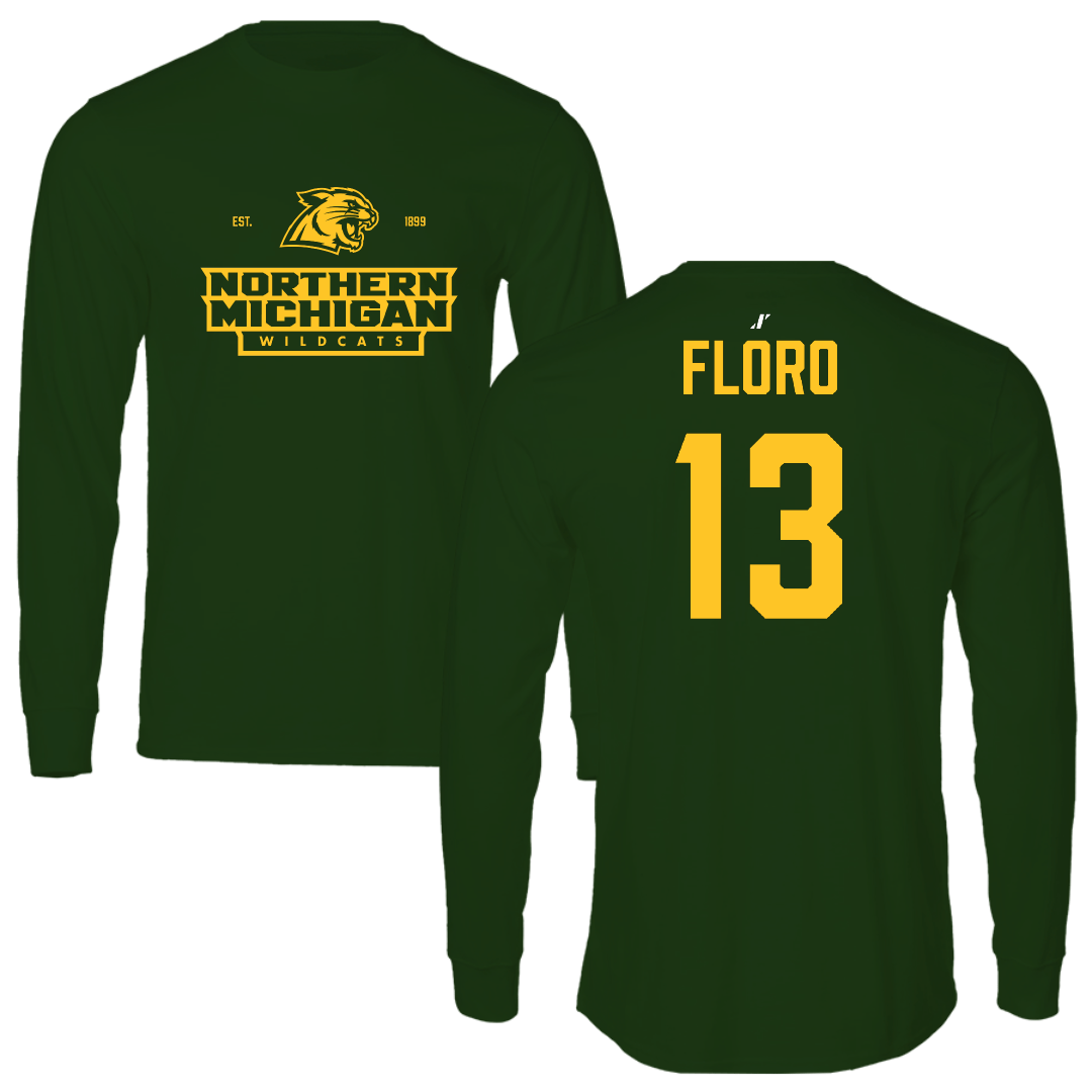 Northern Michigan University Lacrosse (W) Forest Green General Long Sleeve - #13 Sophia Floro